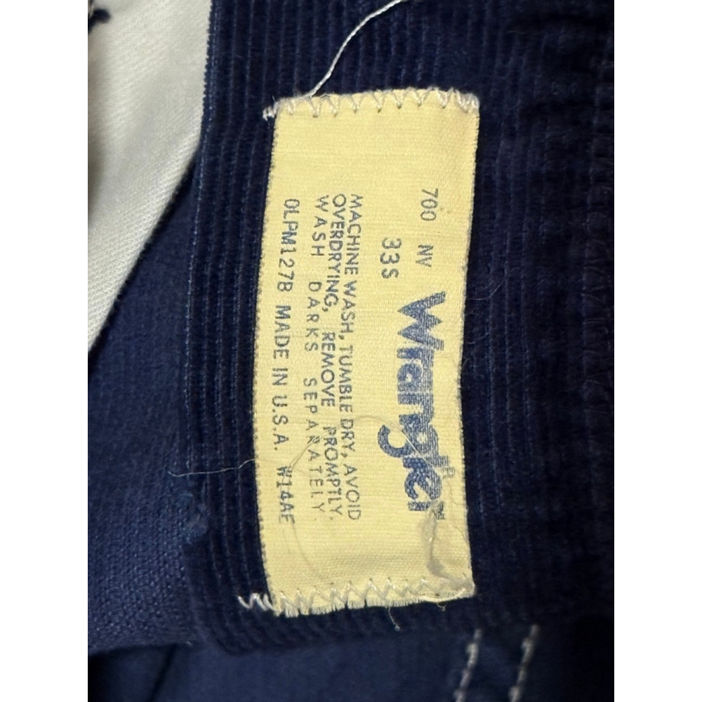 Vintage 70s 80s Wrangler Men’s Navy Corduroy Bootcut Pants Size 33S​ - Picture 8 of 8